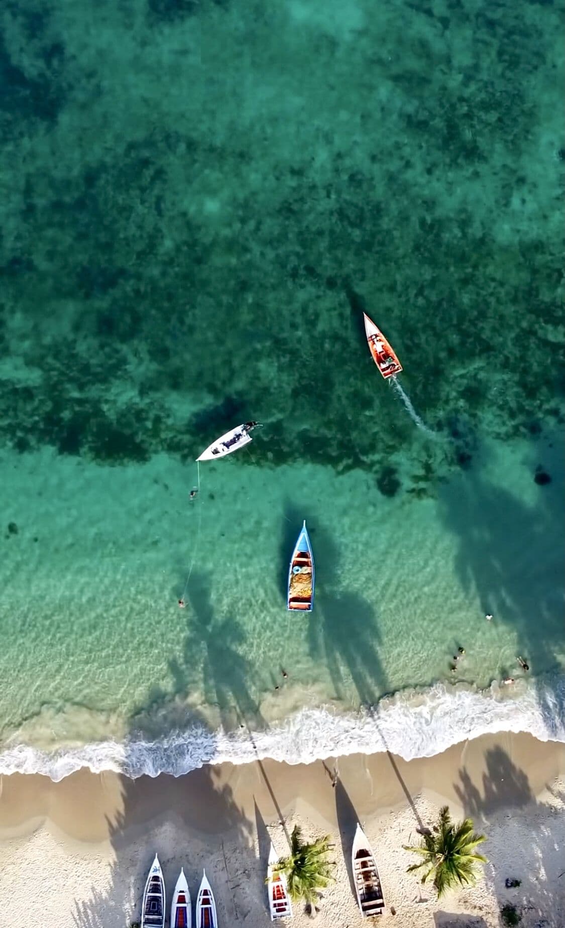 Vista aérea de playa en Isla de Margarita